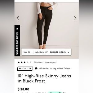 Madewell 10” high rise skinny